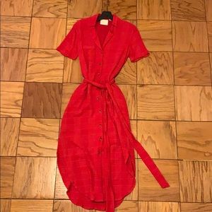 Red Maeve by Anthropologie X-Small Shirt Dress